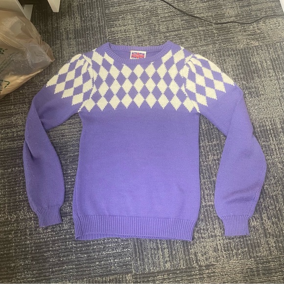 Vintage 1980’s Cherry Stix Wool Blend Preppy Crew Neck pullover sweater - Picture 2 of 10